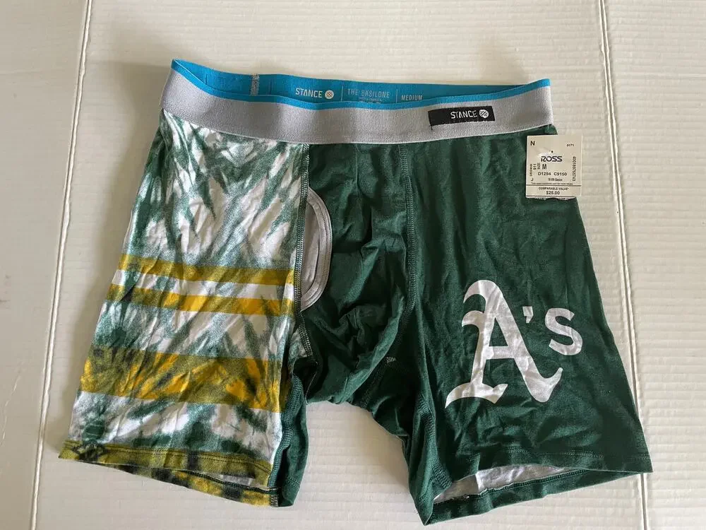 Stance Baseball A's Basilone Men’s Boxers Underwear Size M